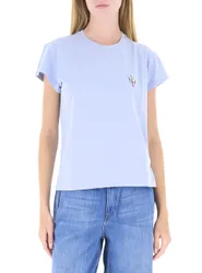 T-shirt girocollo AZZURRO POLVERE S