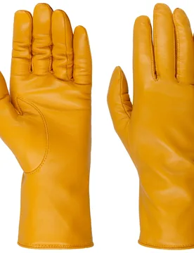 Leather Gloves with Wool Lining by - mustard - Damen - Size: 6 HS - roeckl - FashionsVida
