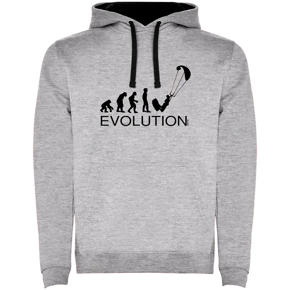 Sweat à Capuche Evolution Kite Surf Two-colour Heather Grey / Black S - Kruskis - FashionsVida