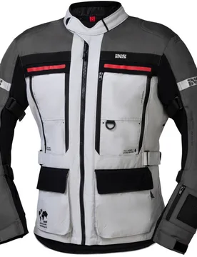Giacca Moto in Tessuto Touring MONTEVIDEO-ST 3.0 Grigio Chia taglia 3X - iXS - FashionsVida
