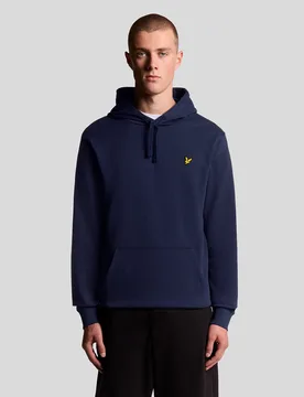 Men's Loopback Cotton Hoodie Navy - Lyle & Scott - FashionsVida