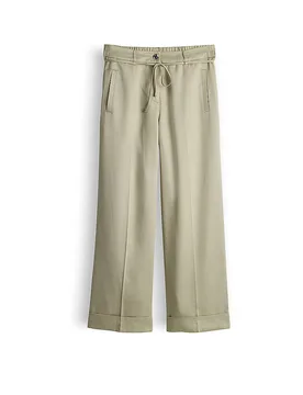 Pantalon Marlene MEERI BLOOM olive 36 - Opus - FashionsVida