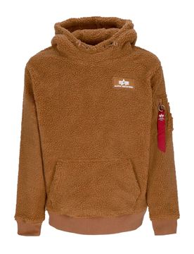 Felpa Cappuccio Uomo Teddy Hoodie Camel