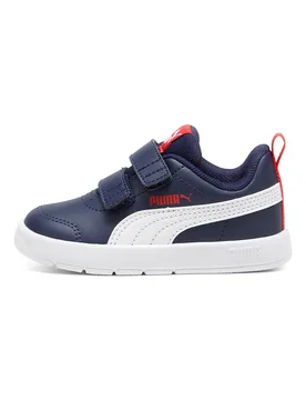 Scarpe blu bianche con chiusura a strappo Courtflex V3 V Inf 26 - Puma - FashionsVida