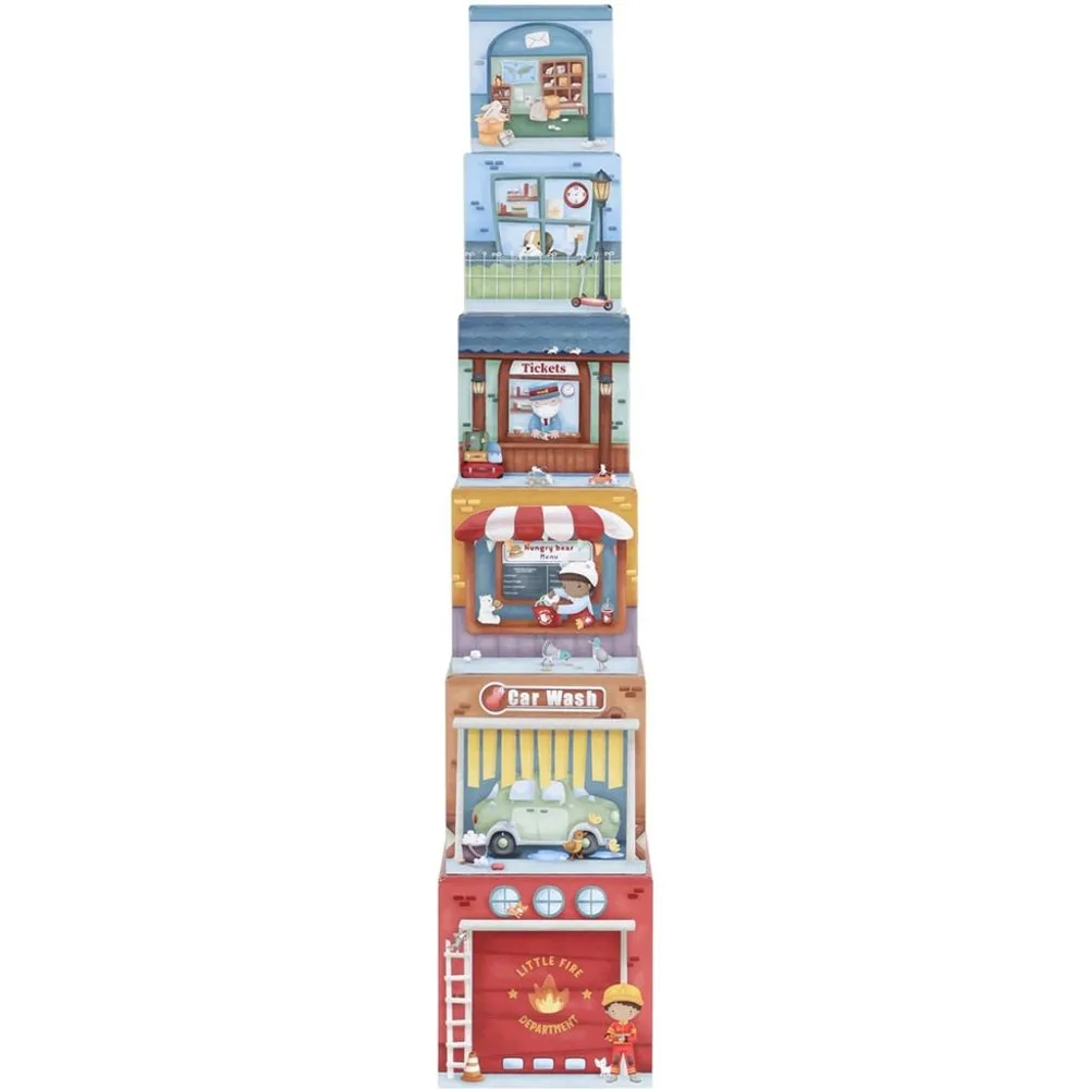 Torre encajable ciudad con coches - LITTLE DUTCH - FashionsVida