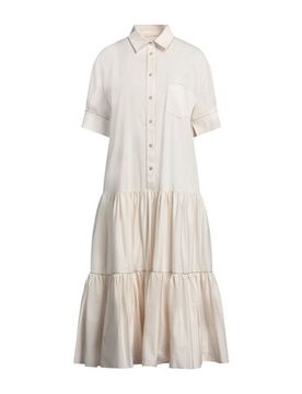 Midi-Kleid Damen Elfenbein 32,34,36,38,40,44 Damen