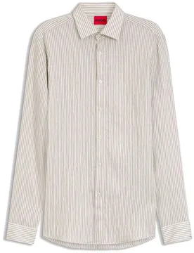 Hugo Camicia A Maniche Lunghe Valerio 10281099 Red Black 42