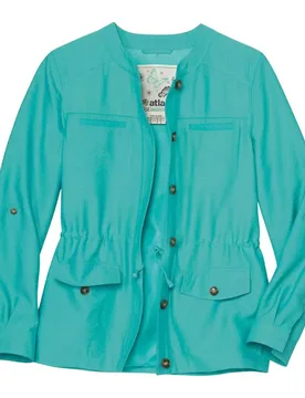 Safari Jacket - Turquoise - Size: 12-14 - Atlas For Women - FashionsVida