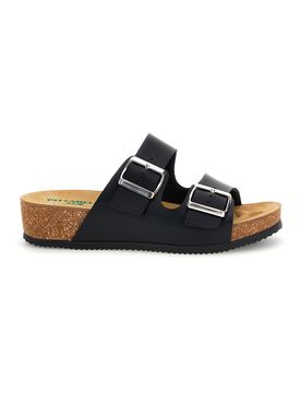 Ciabatte nero sottopiede in vera pelle 293A350SR 41