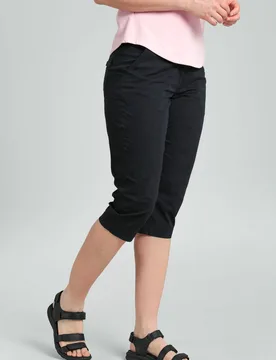 Coastal Womens Stretch Capris - Black - Black - Size: 6 - Mountain Warehouse - FashionsVida
