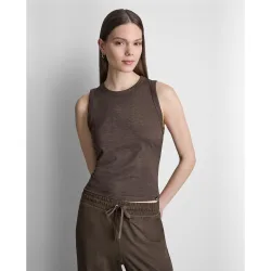 Tank top de mujer de cuello redondo