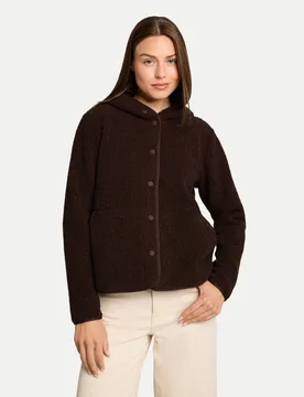 Teddy-Sweatjacke Braun S - Tom Tailor Casual - FashionsVida