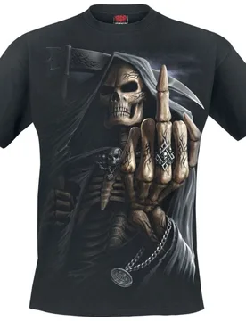 T-Shirt - Bone Finger - S bis XL - für Männer - Größe S - schwarz - Männer - male - Spiral - FashionsVida