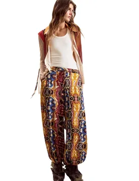 Damen Hose Senffarben 508857