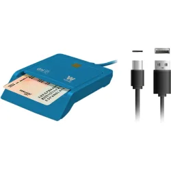 Lector DNI Electrónico , Lector DNIe USB C + Adaptador USBC a USB A