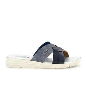 Ciabatta blu con fasce incrociate A61JENV 37