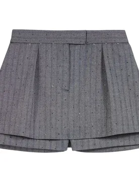 Short de mujer trampantojo sastre con strass - Maje - FashionsVida