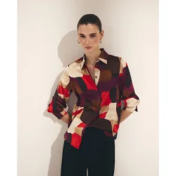 Blusa de mujer manga larga print