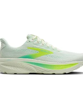 Ghost 17 Narrow Running Shoes White / Grey / Dayglow UK 5 Women - Brooks - FashionsVida