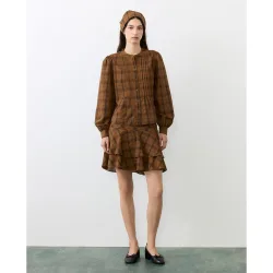 Falda mini con volantes