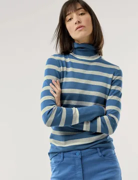 Viskose Rolli Hautschmeichler, noch offen: Größenlauf, Farbe Blau, 44, hautsympathisch und weich mit feinen Viskosefasern Damen - Walbusch - FashionsVida