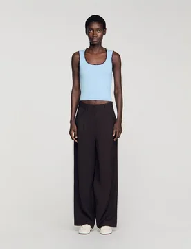 Top de mujer liso sin mangas - sandro - FashionsVida