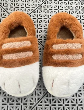 New plush fluffy cat feet slippers men's winter indoor furry slides shoes unisex warm shaggy cuddly animal kitty paw slipper man - Aliexpress - FashionsVida