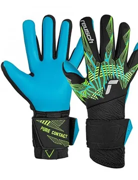 Gants De Gardien De But Pure Contact Aqua Black / Fluo Lime / Aqua Blue 10.5 unisex