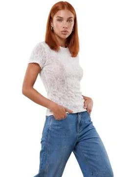 T-Shirt Top Trasparente 26559 Eu M Female - I Am - FashionsVida