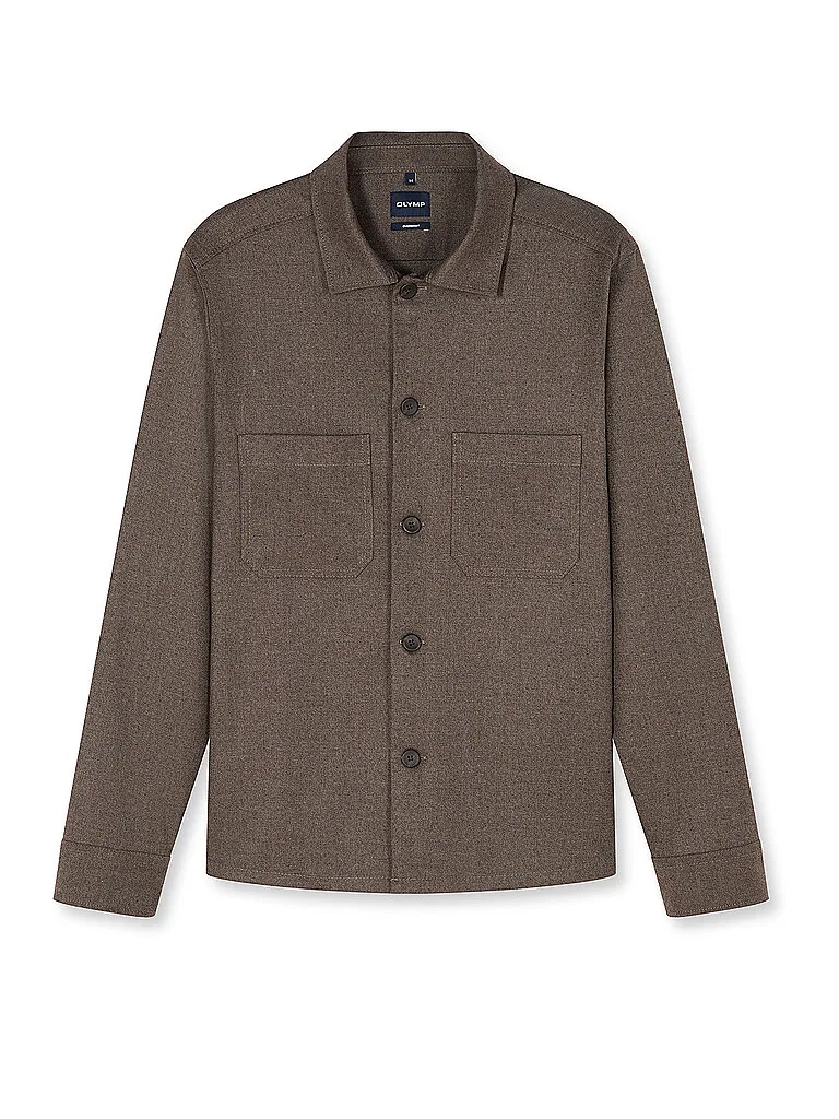 Overshirt marrone M - Olymp Level Five - FashionsVida