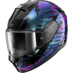 Casco Moto Integrale RIDILL 2 REPTAIA Nero Viola Glitt taglia L