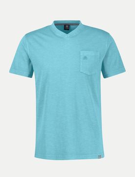T-shirt Serafino 1/2 arm Blau L
