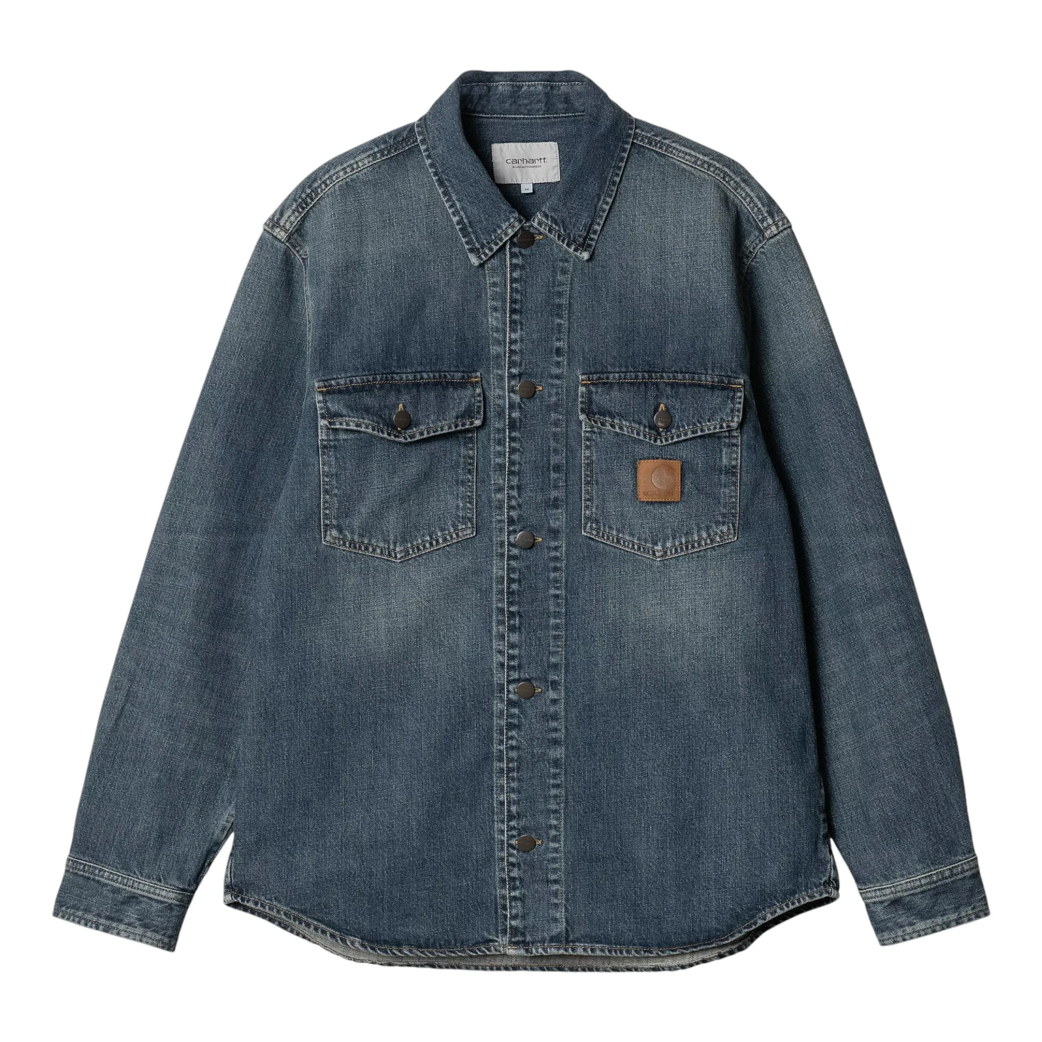 Lincoln shirt jacket - blue worn used - CARHARTT WIP - FashionsVida