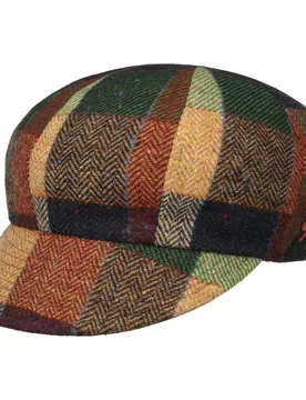Salveno Wool Check Newsboy Cap by Alfonso DEste - beige-green - Damen - Size: One Size - Alfonso D´Este - FashionsVida