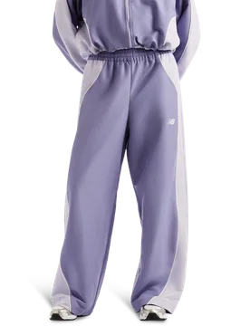 Trackside Women Pants - Purple - Size S - Poly Jersey - Purple - Size: Small - New Balance - FashionsVida