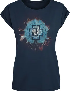 T-Shirt - Wahnsinn - XL bis 3XL - für Damen - Größe 3XL - navy - Lizenziertes Merchandise! - Frauen - female - Rammstein - FashionsVida