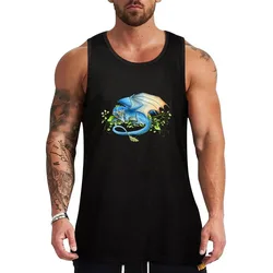 Slumbering Sky - Dragon Tank Top Creative Graphic Tank Top Art Print Sleeveless Shirt
