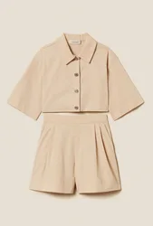 Completo bambina beige safari
