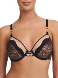 Womens Spark Underwired Bra - Black Nylon - Size 36d