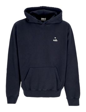 Felpa Leggera Cappuccio Uomo Heart Logo Hoodie Navy