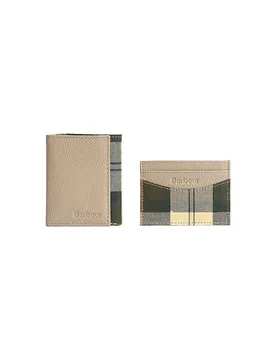 Set - Portafoglio e Porta Carte beige - Barbour - FashionsVida