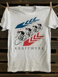 Vintage 80s Retro Music Band Graphic-with Kraftwerk-Inspired Design&German Text-100%cotton O-neck printed men's T-shirt