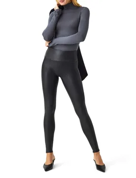 Shape™ Faux Leather Leggings Black female - Spanx - FashionsVida