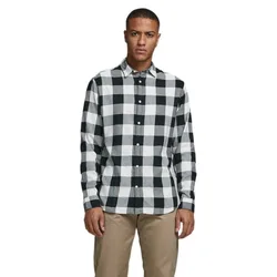 Camicia A Maniche Lunghe Gingham Twill Whisper White / Slim Fit M