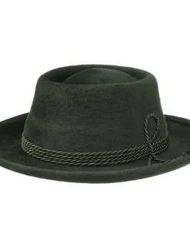 Mießbacher Fur Felt Hat by - olive - Size: 59 cm - Lodenhut Manufaktur - FashionsVida