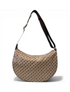 Borsa Hobo Softy Donna Tabacco/Burro Piccola in Tessuto Softy