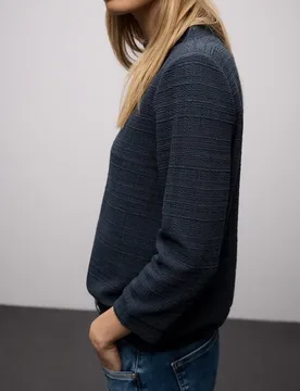 Strukturshirt female Blau - Street One - FashionsVida