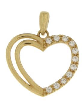 Ciondolo Cuore Oro Giallo GL101417