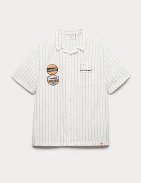 Pure Cotton McLaren™ Shirt (6-16 Yrs) Ecru Mix male - M&S - FashionsVida