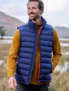 Seasons Mens Padded Gilet - Navy - Mountain Warehouse - FashionsVida